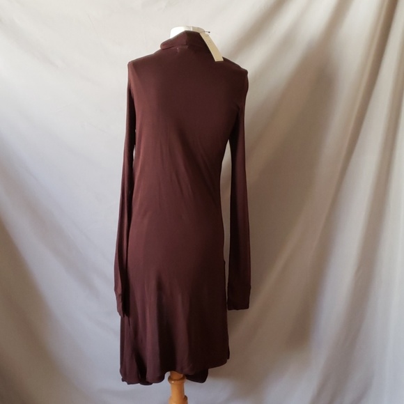 New Vertigo Paris Long Brown Sweater with Pockets - Picture 5 of 8